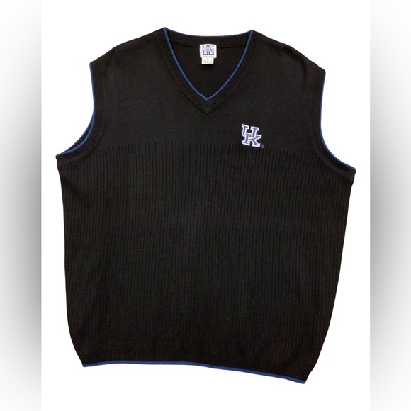 Other - UK Sweater Vest Men’s Size XL University Of Kentucky Black Blue Vintage